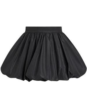Patou Solid Balloon Mini Skirt - Black