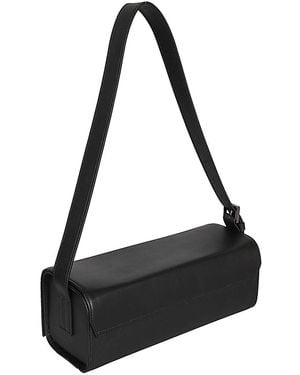 MIZUIRO Leather Shoulder Bag - Black