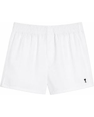 Ami Paris De Coeur Shorts mit Stickerei - Weiß