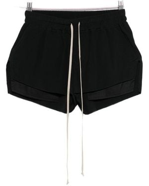 Rick Owens Silk Blend Shorts - Black