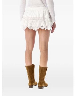Isabel Marant Embroidered Shorts - Natural