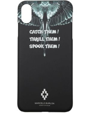 Marcelo Burlon Porta Iphone Iphone Xs Max Uomo Plastica Nero - Black