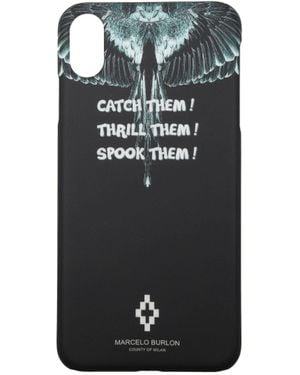 Marcelo Burlon Porta Iphone Iphone Xs Max Uomo Plastica Nero - Black