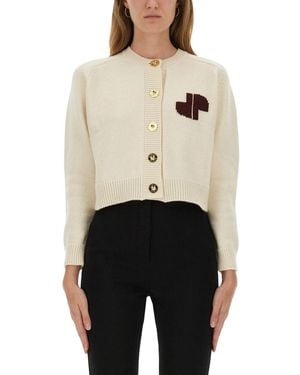 Patou Logo Crew Neck Sweater - Natural
