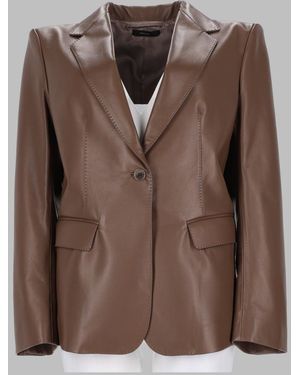Tom Ford Tailored Lamb Leather Jacket - Brown