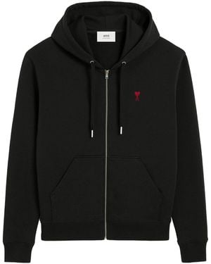 Ami Paris Sweatshirt Ami De Coeur Hoodie - Black