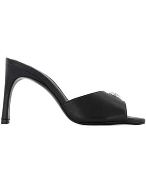 Coperni Logo Mules Zwart Leer