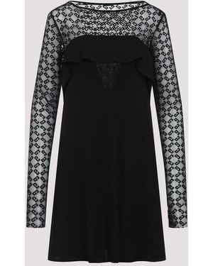 Givenchy Fitted Dress With Lace Overlay - Schwarz