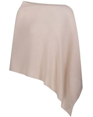Be You Asymmetrische Poncho - Naturel