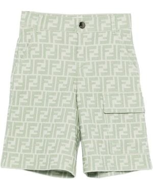 Fendi Bermuda With Logo - Blue