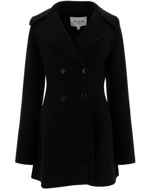 Alaïa Jas Met Dubbele Rij Knopen - Zwart