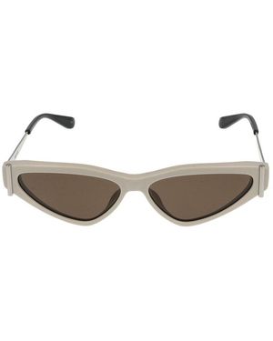 McQueen Sonnenbrille Alexander Mc Queen Am0493 S 004 Weiß Silberbraun /13/140 - Grau