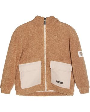 Moschino Jacket With Logo - Natural
