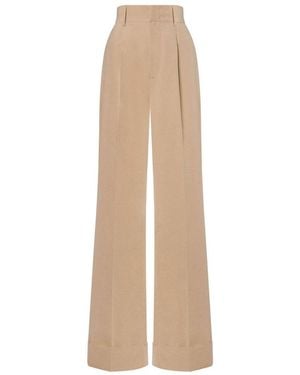 Philosophy Di Lorenzo Serafini High-Waisted Tailored Trousers With Wide Legs - Natural