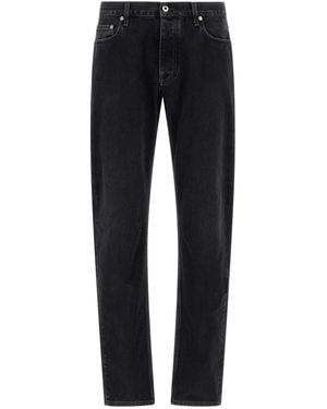 Off-White c/o Virgil Abloh Straight-Leg Denim Jeans With Vintage Design - Blue
