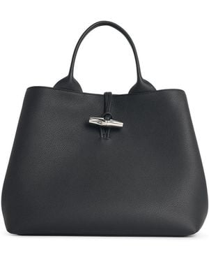 Longchamp Tasche mit schwarzem Lear 'L Le Roseau-Griff