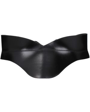 McQueen Frauen 's Ledergürtel schwarz