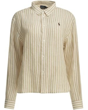 Polo Ralph Lauren Casual Relaxed Fit Shirt With Logo - Natural