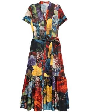 Alice + Olivia Printed Midi Dress - White