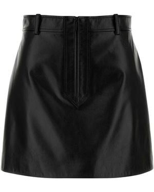 Gucci Leather Mini Skirt - Black