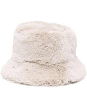 Stand Studio Faux Fur Bucket Hat - Natural