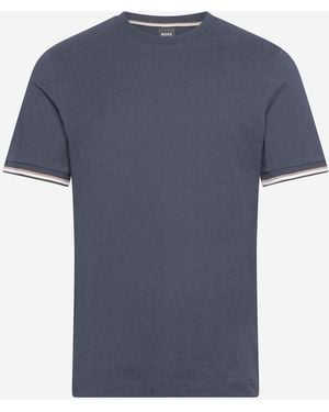 BOSS Camiseta De Algodón - Azul