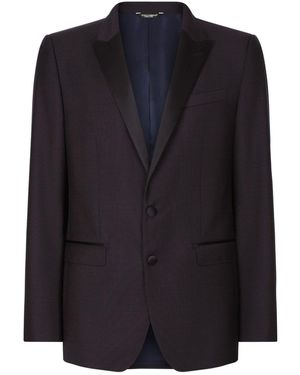 Dolce & Gabbana Tweedelig Pak Met Contrasterende Revers - Zwart