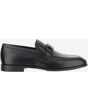 Ferragamo Ganicini Leather Loafers - Black