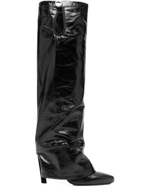 The Attico Die Attico Lederstiefel - Schwarz