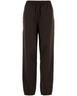 Miu Miu Chocolate Twill Joggers - Black