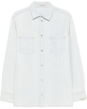Golden Goose Journey M's Over Shirt Pedro Pastel Full Sky Wash - White