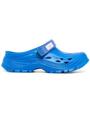 Suicoke Mok Touch-Strap Mules - Blue