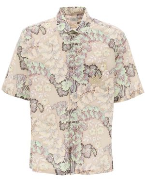 Etro Camicia Floreale A Manica Corta - Neutro