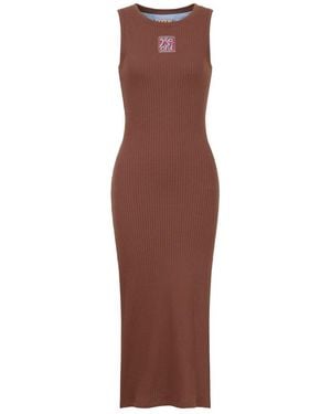 Marni Knitted Round Neck Maxi Dress - Brown