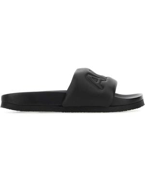 Ambush Leather Slippers - Black