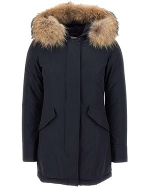 Woolrich Parka Arctic Con Pelliccia Removibile Blu - Blue