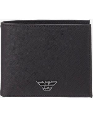Emporio Armani Bifold Wallet With Logo - Black