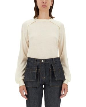 Helmut Lang Relaxed-Fit Wool And Silk Blend Top - White