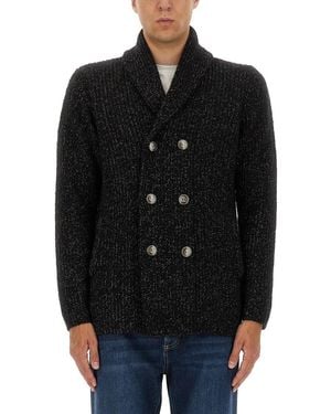 Brunello Cucinelli Double-Breasted Cardigan - Black