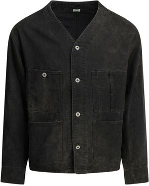 A.PRESSE "Engineer" Denim Jacket - Black