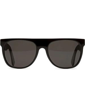 Retrosuperfuture Schwarze -Sonnenbrille mit flachem Oberteil