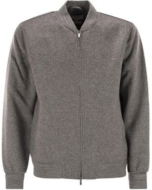 Mc2 Saint Barth Camden Bomberjacke aus Wollmischung - Grau