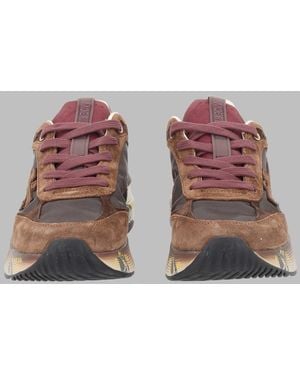 Premiata Suede Fabric Panel Detailing Sneakers - Purple