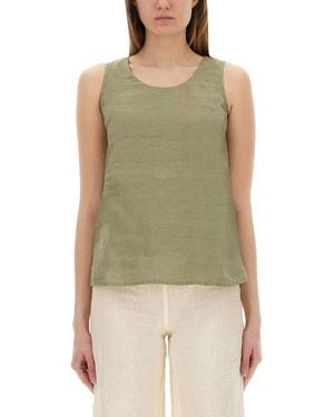 120% Lino Linen Top - Green