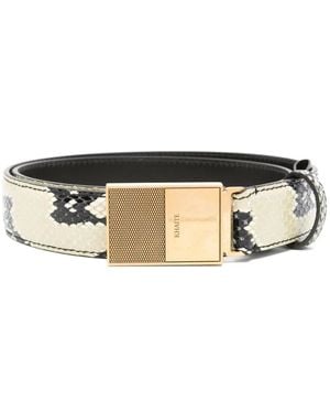 KHAITE Snakeskin Effect Belt - Natural