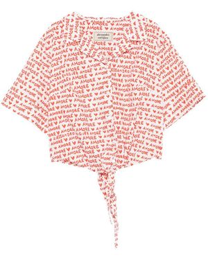 ALESSANDRO ENRIQUEZ Bedrucktes Baumwollhemd von - Pink