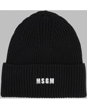 MSGM Wool-Blend Hat - Black