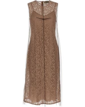 Fendi Floral Lace Dress - Braun