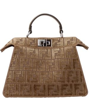 Fendi Handbags Peekaboo I See U Velvet/Cappuccino - Brown