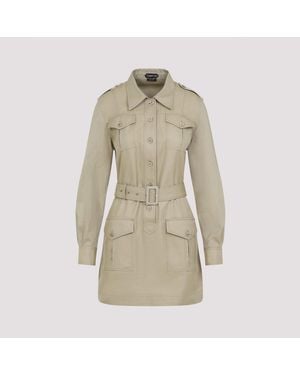 Tom Ford Vestido Safari - Neutro